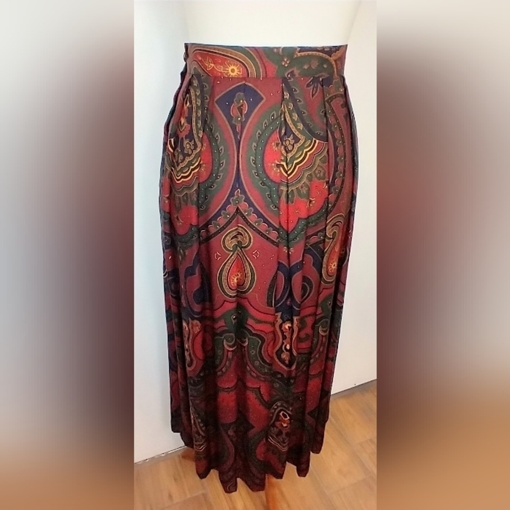 VINTAGE RICH TONE RAYON SKIRT